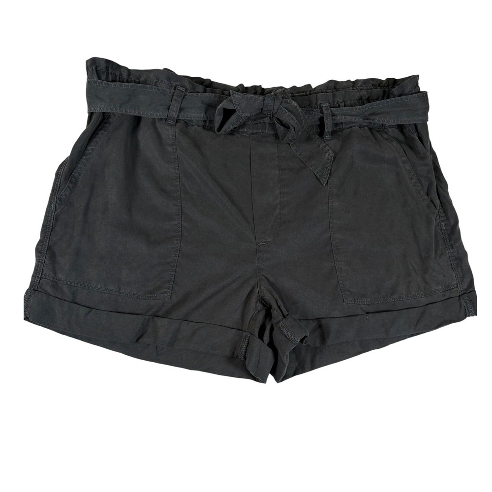 Aerie Women Gray Lyocell Paperbag Waist Tie Shorts Size S NEW Coastal Beach Boho